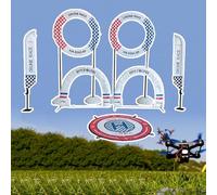 RC Drone Racing Gate Kit Professionale per Percorsi a Ostacoli per Droni, Combinazione di Piste di Pratica, Set di Cancelli ad Anello per Giochi di Elicotteri Modello(Style B)