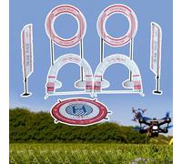 RC Drone Racing Gate Kit Professionale per Percorsi a Ostacoli per Droni, Combinazione di Piste di Pratica, Set di Cancelli ad Anello per Giochi di Elicotteri Modello(Style C)