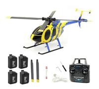 RC ERA C184 MD500 RC Elicottero per adulti, 2.4G 100 Size No Aileron Remote Control Aircraft Model, 4CH 6-Axis RC Helicopter con Altitude Hold & Optical Flow Positioning - 4 Batteria