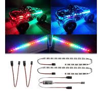 RC HA CONDOTTO LA Luce Strisce Kit per RC Auto Camion Cingolato Aereo Barca Drone Ala Fissa Traxxas TRX4 Assiale SCX10 Colore Cambiabile