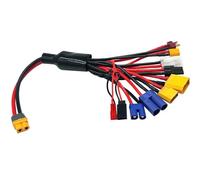 RC Lipo - Adattatore per caricabatterie 10 in 1, cavo di conversione Octopus a XT60H, per TRX, T-Plug, Tamiya, Futaba, JST, XT90, XT60, XT30, EC3, EC5