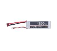 RC Lipo Battery 7.4V 2S 1800MAH 25C Polimero ricaricabile al litio ricaricabile alimentazione ad alte prestazioni a lungo durata per droni di aeroplani per aerei da auto RC (Tappa T.)