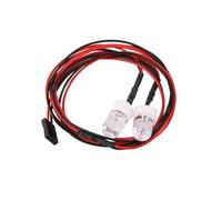 RC Luce Faro Anteriore Per Traxxas Per Tamiya 10mm 2 Pezzi Kit Lampada Luce Bianca Rossa Fari Anteriori Fanali Posteriori Rc Auto Camion Modello Giocattolo Accessori(Red)