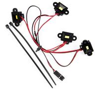 RC Luce Faro Anteriore Per Traxxas Per TRX4 Per TRX6 1/10 4 8 10 Telaio Ruota Sopracciglio Luce RC Auto Aggiornamento Decorazione Parti(4pcs)