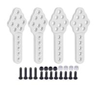 RC Modelli Accessori Per Axial Per SCX10 90046 90047 D90 D110 1/10 Per Altezza E Angolo Regolabile Supporto Ammortizzatore In Alluminio RC Crawler Accessori Per Parti Di Aggiornamento(Silver)