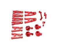 RC Modelli Accessori Per SG 1603 Per SG1603 Per SG1604 UD1601 UD1602 UD1603 1/16 Anteriore E Posteriore In Metallo Braccio Oscillante Set Di Tazze Di Sterzo Parti Di Aggiornamento Per Auto RC(Red)