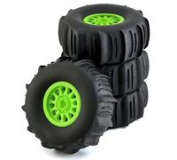 RC Modelli Accessori Per UDR Per Yikong Per Buggy Per Desert DF7 Off-road 4 Pezzi 138mm 1/7 17mm Ruota Esagonale Short Course Truck Sand Tire(Green)