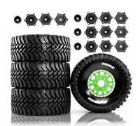RC Modelli Parti Gomma Della Gomma 4Pz 135mm 12-14-17mm Hex Per Arrma Per Mojave Per Traxxas Per UDR 1/7-1/8 RC Per Desert Short Course Truck Auto Aggiornamenti Parti(Green)