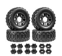 RC Modelli Parti Pneumatici In Gomma 4 Pezzi 110mm 12-14-17mm Sostituzione Per Traxxas Per Hsp Per Tamiya Per Hpi 1/10 Rc Off-road Short Truck Car Aggiornamenti Parti(Black,A)