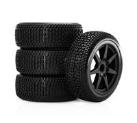 RC Modelli Parti Pneumatici In Gomma 4 Pz 117mm 17mm Esagonale Per Arrma Per Typhon Per Talion Per Redcat Per Team 1/7-1/8 RC Auto Off-Road Per Buggy Parti(Black)