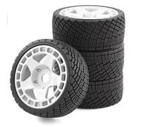 RC Modelli Parti Pneumatici Ruota In Gomma 4Pezzi 100mm 17mm Esagonale Per Losi Per Kyosho Per Hpi Wr8 Per Hsp 1/7-1/8 RC Auto Per Rally Off-Road Per Buggy Aggiornamenti Parti(White)
