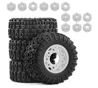 RC Modelli Parti Set Pneumatici Ruote Gomma Con Adattatori Multi-esagonali 12-14-17mm Per Arrma Per Senton TRX Per Slash 1/10 RC Camion Corse Brevi Parti Aggiornamenti Auto