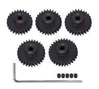 RC Modelli Pezzi Per 1/10 Rc Auto Brushless Motore Della Spazzola In Metallo Acciaio 5 Pz Pignone Set 21 T 22 T 23 T 24 T 25 5mm Albero Con Chiave Esagonale Parti Di Aggiornamento(26-30T)