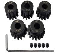 RC Modelli Pezzi Per 1/10 Rc Auto Brushless Motore Della Spazzola In Metallo Acciaio 5 Pz Pignone Set 21 T 22 T 23 T 24 T 25 5mm Albero Con Chiave Esagonale Parti Di Aggiornamento(11-15T)