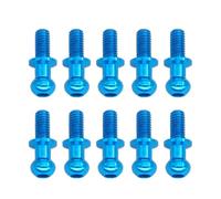 RC Modelli Ricambi Per Tamiya Per TT01 Per TT02 D5 1/10 10 Pezzi M3 Viti Testa Sferica Esagonale Metallo RC Drift Car Ricambi Accessori(Blue)