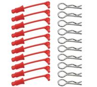 Rc Modifiche Parti Per Arrma 1/7 1/8 Carrozzeria Colonna Supporto Perni R Elastici Piegati 10 Pezzi Clip Di Fissaggio Carrozzeria Parti Aggiornamento RC Car(Red)