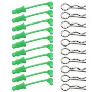 Rc Modifiche Parti Per Arrma 1/7 1/8 Carrozzeria Colonna Supporto Perni R Elastici Piegati 10 Pezzi Clip Di Fissaggio Carrozzeria Parti Aggiornamento RC Car(Green)
