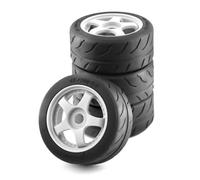 Rc Modifiche Parti Per Arrma 1/8 Per Infraction 1/7 6s F1 Per Limitless 4 Pezzi 102mm Pneumatico In Gomma Ruota Pneumatico 12mm Esagonale Rc Per Parti Di Aggiornamento Auto Da Per Corsa(White)