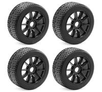 Rc Modifiche Parti Per Arrma Per Infraction Per Limitless F1/Outcast 6S Per BLX 1/7 103mm Set Pneumatici Mozzi Ruota RC Parti Aggiornamento Auto 17mm Adattatore Esagonale(Black)