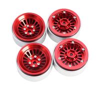 Rc Modifiche Parti Per Axial Per SCX24 Per Traxxas Per TRX4M Per RedCat Per Ascent-18 AX24 1/24 1/18 1.3" Cerchioni Beadlock CNC Mozzi Pneumatici Parti RC Crawler(Red)