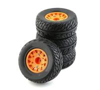 Rc Modifiche Parti Per HSP Per Sonic 94102 GT LC Per Racing PTG-2 Per Tamiya Per TT02 1/8 1/10 4 Pezzi Pneumatici In Gomma Auto RC Ruote Auto Da Per Strada RC(B ORANGE)