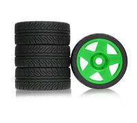 Rc Modifiche Parti Per KM Per Rally WRC Citron C3 Per MJX Per Hyper Go 7303 7304 Per Infraction 1/7 1/8 Pneumatici Cerchioni Esagonali RC Per Rally Off-Road Per Buggy(Green)