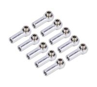Rc Modifiche Parti Per Tamiya Per Axial Per SCX10 Per Traxxas Per TRX4 D90 1/10 Giunto Sferico Terminale Del Tirante In Metallo M4 Giunto Sferico Filettatura CW 10 Pezzi Parti Cingolati RC(Silver)