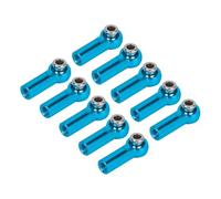 Rc Modifiche Parti Per Tamiya Per Axial Per SCX10 Per Traxxas Per TRX4 D90 1/10 Giunto Sferico Terminale Del Tirante In Metallo M4 Giunto Sferico Filettatura CW 10 Pezzi Parti Cingolati RC(Blue)