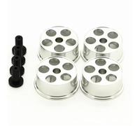 Rc Modifiche Parti Per Tamiya Per Mini 1/32 L018 4wd Ruote Di Diametro Medio Parti Fatte In Casa Ruota Colorata W/Disco In Alluminio 1 Set/lotto(Silver)