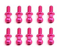 Rc Modifiche Parti Per Tamiya Per TT01 Per TT02 Per Sakura D5 1/10 RC Drift Car Ricambi Per Universale 10 Pezzi/lotto Viti A Testa Sferica Esagonale In Metallo M3(Pink)