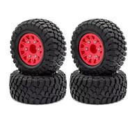 Rc Modifiche Parti Per Traxxas Per Slash Per Huanqi 727 Vika 112mm Pneumatico 1/8 1/10 Rc Auto Per Model Breve Scheda Generale Pneumatico Stradale Aggiornamento Adattatore 12mm/14/17mm(Red)