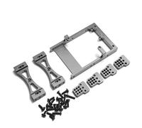 Rc Modifiche Parti Per WPL C14 C24 B14 B24 1/16 RC Car Kit Supporto Per Servo In Metallo Trave Trasversale Ammortizzatore Accessori Decorativi(Red)