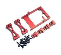 Rc Modifiche Parti Per WPL C14 C24 B14 B24 1/16 RC Car Kit Supporto Per Servo In Metallo Trave Trasversale Ammortizzatore Accessori Decorativi(Grey)