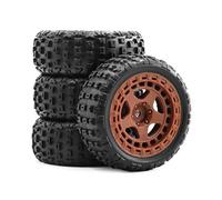 RC Modifiche Ricambi Per Arrma 2S Per Typhon Per Grom ARA2106 1/18 Little Typhoon Per Thunder God Ruota Per Rock Tire W215 Aggiornamento Per Auto RC Fuoristrada(Brown)