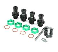 RC Modifiche Ricambi Per Traxxas Per Slash 2WD Per Rustler Per Stampede Per Bandit 4WD Adattatore Per Mozzo Esagonale Per Ruota Scanalata Estesa In Metallo Da 17 Mm Ricambi Auto RC(Green)