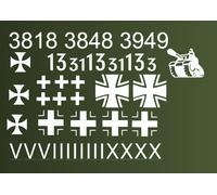 RC Panzer 1/10 Decalcomanie Adesivo T34 KV1 PanzerThank 1:10 URSSr Tank (56/20)