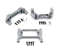 Rc Paraurti Supporto Per TRX4 1/10 Lega Di Alluminio Anti-collisione Paraurti Fascio Set 3 Pz Anteriore Posteriore RC Crawler Auto Aggiornamenti Accessori Sostituzioni(Silver)