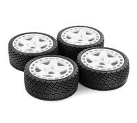 RC Parti Per Arrma Per WRC Per KM Citroën C3 Feishen Per Mustang CNE 1/7 1/8 Ruote Pneumatici Set 17mm/14mm Hex W197 Rc Accessori Di Aggiornamento(WHITE)