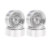 Rc Parti Ricambio Per Axial Per SCX24 Per Traxxas Per TRX4M Per RedCat Per Ascent-18 AX24 1/24 1/18 1.3" Cerchioni Beadlock CNC Mozzi Pneumatici Parti RC Crawler(Silver)