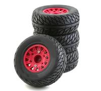 Rc Parti Ricambio Per HSP Per Sonic 94102 GT LC Per Racing PTG-2 Per Tamiya Per TT02 1/8 1/10 4 Pezzi Pneumatici In Gomma Auto RC Ruote Auto Da Per Strada RC(B RED)