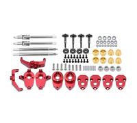 Rc Parti Ricambio Per Traxxas Per TRX4M Per 1/18 Assali Dritti Alluminio Cambia In Portale Assali Anteriori E Posteriori Per Altezza Da Per Terra + 8,1mm Kit Fai Te RC Crawler(Red)