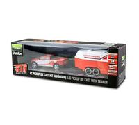 RC Pickup Die Cast telecomandato con rimorchio per cavalli 1:64 RTR rosso bambini dai 6 anni in su