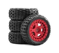 RC Pneumatici Auto Per ARRMA 2S Per TYPHON Per GROM ARA2106 Per Rock 1/18 Pneumatico Della Ruota Piccolo Typhoon Aggiornamento Off Road RC Auto Modello Accessorio Modificato(Red)