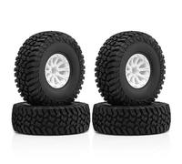 RC Pneumatici Auto Per Axial Per SCX10 90046 Per TRX4 Per Redcat Gen8 Per Rock 1/10 119 MM 1.9 Pollici Ruote Gomma Pneumatici Salire RC Crawler Auto Assemblare(White)