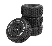 RC Pneumatici Auto Per MJX Per HYPER GO 14301 14302 14303 1/14 4 Pezzi 65mm Pneumatici In Gomma Off Road RC Auto Parti Aggiornamento High Grip Crawler Modificati(Black)