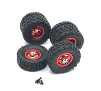 RC Pneumatici Auto Per WPL C14 C24 B14 B16 B36 C34 C44 Per HengLong Per FeiYu Per JJRC Metallo Anteriore Singolo Posteriore Doppio Ruota Pneumatici RC Automobili Aggiornamento(Red)