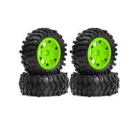 RC Pneumatici Parti Per Mjx H12y+ 1/10 Per Tamiya Cc01 D90 D10 Per Hsp Per Hpi Per WLtoys 1/12 4 Pezzi 1.9'' Pneumatico In Gomma E Ruota ABS OD 3.46 Rc Crawler Car(Green)