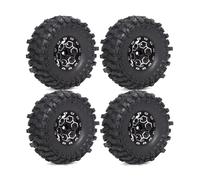 RC Pneumatici Parti Per TRX4 Per TRX6 Per SCX10 Pro Gen8 VS4-10 AXI03007 Per Redcat D90 4 Pezzi 1/10 Metallo 1.9 Cerchio Beadlock E Pneumatico Parti Ricambio Cingolato RC(Black)