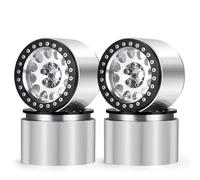 Rc Pneumatici Set per Axial RBX10 AXI03005 per Wraith 90048 RR10 1/10 in Lega di Alluminio da 2,2 Pollici 45 Mm Allargati Cerchi Mozzi per Auto RC(Silver 4Pcs)