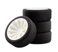 Rc Pneumatici Set Per HSP Per HPI 1/10 12mm Hex Accessori Set Da 4 Pezzi Set Cerchi In Schiuma Per Pneumatici Per Corsa Parti Aggiornamento Auto RC Per Strada Accessori(WHITE)